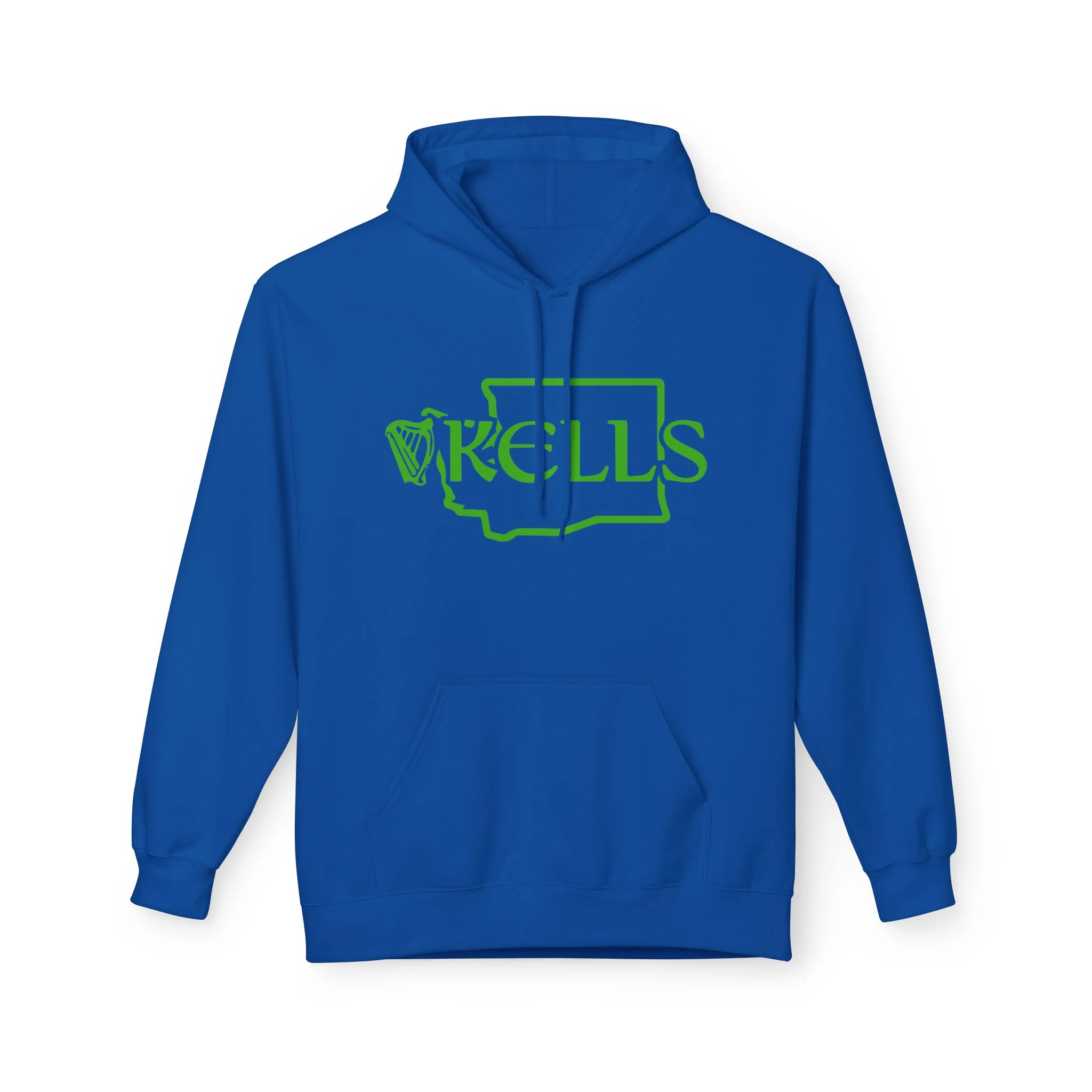 Kells Midweight Fleece Hoodie - Kelly Green WA Logo - Image 8