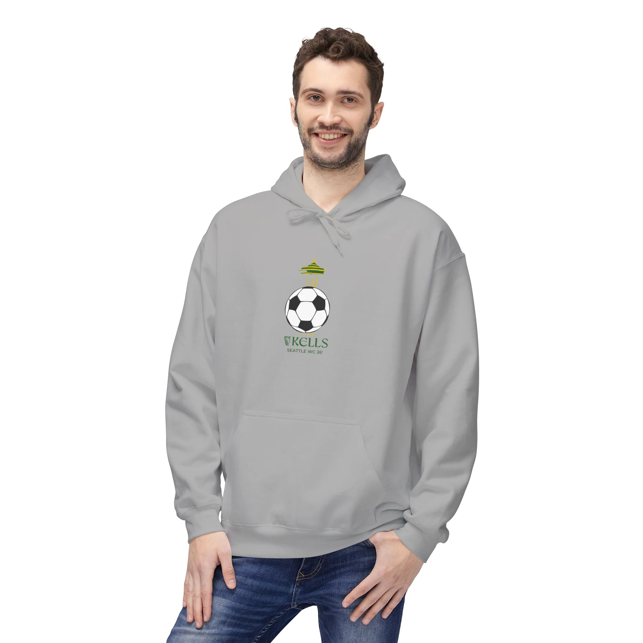 Kells Midweight Fleece Hoodie - WC 26' Logo - Image 12